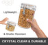 4pc Set Oggi Clear Canister with Clamp Lids & Spoons - Airtight Food Storage Containers, Ideal for Kitchen & Pantry