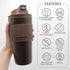 Stephan Roberts 16 oz Set (2 Pack) Coffee Tumbler Insulated Double Wall Travel Mug with Leak Proof Lid, Cup Holder