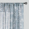 FMFUNCTEX Linen Sheer Curtains - Blue White Blossom Print, 84 Inches Long, Floral Patterned Window Drapes, 2 Panels