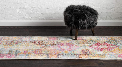 Unique Loom Baracoa Collection Area Rug - Marta, 2' 2" x 6' 1" Runner, Multi/Burgundy