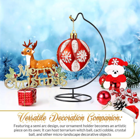 LEYAFADOCO Ornament Display Stand Holder Iron Hanger Air Plant Stand Flower Pot Holder Iron Stand for Hanging Glass