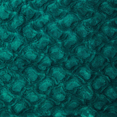 50" 60" DaDa Bedding Lavish Emerald Teal Green Faux Fur Fuzzy Throw Blanket - Mermaid Scales Design White Sherpa