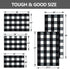 FONEYI Buffalo Plaid Outdoor Rug, 20"x32" Checkered Front Door Mat, Non Slip Absorbent Entryway Rug Doormat Indoor, Washable Outdoor Rugs for Layered Door Mats Front Porch/Farmhouse Black and White by FONEYI