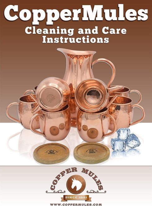 Copper Mules PURE Copper Mug, RAW Copper Interior, Holds 16oz, Ideal for Moscow Mules