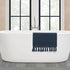 French Connection Nellore Bathroom Rugs, Woven and Beaded, 17" x 28", Navy, Durable Bath Mats