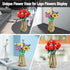 WJCJTJL Set Wooden Vase for Lego Flower Bouquet - Display Stand for Roses, Cherry Blossom, Sunflower, Tulips