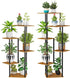 5 HAYOFAMY Tier Plant Stand Indoor, Tall Plant Shelf Metal Wood Multiple, Flower Pot Holder for Living Room Office