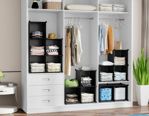 HOMIDEC 6-Cube Storage Organizer, Closet Organizer Storage Cabinet Shelf for Kids, Bedroom, Bathroom