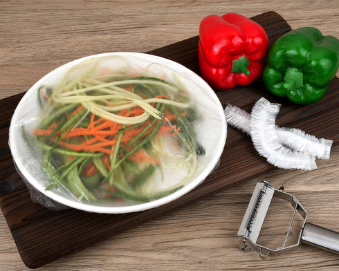 Plastic Bowl Covers, Elastic Reusable 100 Pieces Food Covers for Bread Proofing, 26 cm/10.23 in