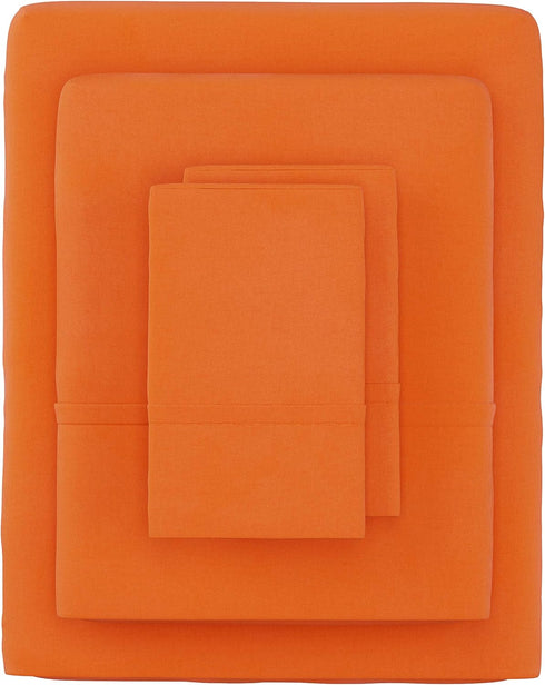 Lavish Home 1200 3-Piece Sheet Set - Twin, Rust