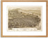 MAP Chattanooga Tennessee 1886 Framed Art Print Poster, F97X11917