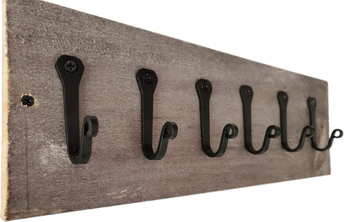 Claimed Corner Cast Iron Wall Mounted Coat Hook - 5 Pack Multi-Purpose for Towel, Hat, Scarf