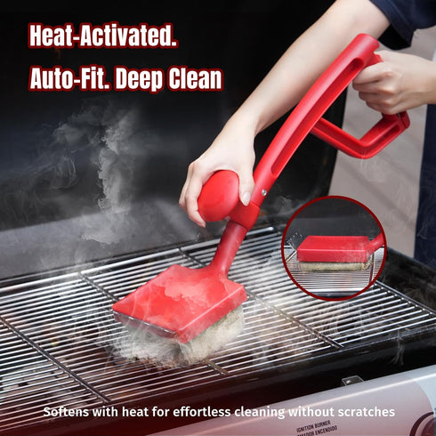 SHINESTAR Grill Brush for Outdoor Grill with Aramid Fiber - Steam Cleaning BBQ Grill Brush and Scraper, Grill Brush