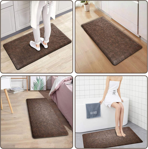 KMAT Anti-Fatigue Kitchen Mat, Waterproof Non-Slip Ergonomic Comfort Floor Mat, 39" x 20", Brown