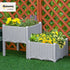 2 Outsunny Piece Raised Garden Bed with Legs, Planter Box Raised Bed to Grow Flowers, Herbs & Vegetables, Gray