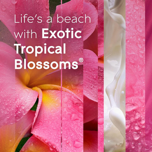 Glade Candle Exotic Tropical Blossoms, 3-Wick Fragrance Candle Infused with Essential Oils, 6.8 Oz, 3 Count