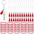 Sureio 48 Pcs Cheerleader Gifts - 24 Cheer Bracelets and 24 Cheer Keychains for Team Backpack Purse Party Favors