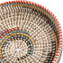 12'' SOUJOY Woven Seagrass Serving Tray, Rattan Serving Tray, Handmade Round Ottoman Fruit Tray, Colorful Coffee Table