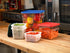 Carlisle FoodService Products 4 Quarts Square Food Storage Container, Stackable Design for Catering, White