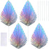 Gyufise 6Pcs Paper Palm Fan Cake Toppers, Palm Spear Leaves Fan Cupcake Toppers, Cake Insert Decorations for Birthday