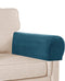 L.VICTEX Sofa Armrest Covers, 2 Pack Deep Teal Velvet Plush Fabric, Durable Furniture Accessories for Sofa and Chair