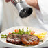 Herda 304 Brushed Stainless Steel Salt and Pepper Grinder - Adjustable Ceramic Shaker, Tall Glass Mill (2Pcs)