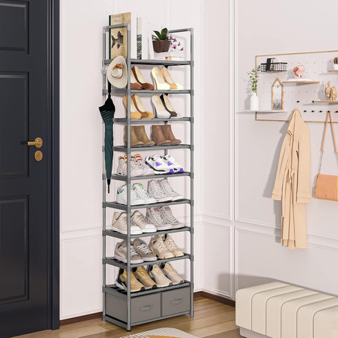 Closets,Shoes (10 2 1 OYREL Shoe Rack, Sturdy Metal Shoes Rack Organizer,Narrow Shoe Rack,Shoe Racks for Rack,Shoe