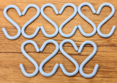 Mini Skater 2.5" Small Plastic S Shaped Hooks, Multifunctional Portable Hanging for Plants, Kitchen, Bathroom, Clothes