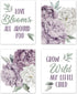 Sweet Jojo Designs Lavender Purple Boho Shabby Chic Floral Girl Wall Art