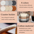 Windran Set 8, (8 Colors,4.17 Inch) Woven Coasters of Absorbent Drink Coasters with Holder, Boho Cotton Coffee Cup