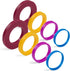 GreenOlive Rolling Pin Guide Ring Spacer Bands, 8 Piece Set, Multicolored Silicone Baking Accessories