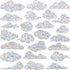 Rainbow Cloud Window Clings - 24 Pcs Non-Adhesive Vinyl Decals, Bird Strike Deterrent Stickers for Indoor Glass Decor