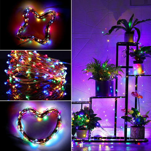 Led Fairy Lights Battery Operated, 4 Packs Mini Copper Wire Starry Fairy Lights for Bedroom, Christmas, Parties,
