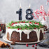 18th Birthday Candles, Black 3D Diamond Shape Number 18, Happy Birthday Cake Topper Decoration
