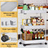 SPACEKEEPER Rolling Storage Cart, 3 Tier Bathroom Organizer with Wheels, Mobile Shelving Unit for Office Home