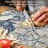 Cut N' Funnel Tide Pool Shells Designer Flexible Plastic Cutting Board Mat, 15" x 11.5", Easy to Clean, Made in the USA