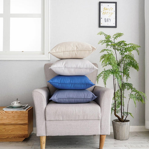 26"x26" (65 65cm), Jeanerlor Decorative Cotton Linen Couch Throw Pillow Case Yellow for Sofa Durable Classy