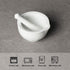 LEETOYI Porcelain Small Mortar and Pestle, Ceramic Herb Grinder Pill Crusher Set, 3.3 inch, White