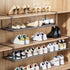 Closet, (Black-1Pcs) Hanging Shoe Organizer for Expandable Rack Organizer Under Cabinet Shelf - for Kitchen, Book