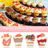 50 Pack 3.5 oz TOFLEN Plastic Dessert Cups with Spoons, Irregular Square Mini Dessert Bowls for Party Trifle, Yogurt