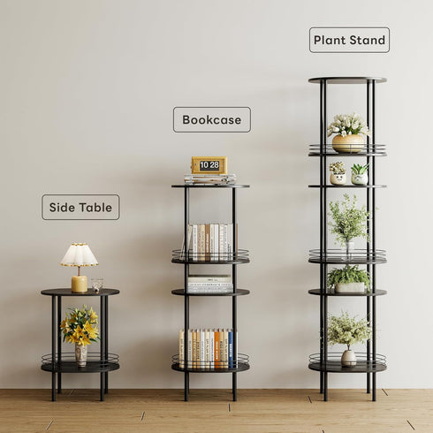 Storage,2-Tier Nursery,1 Small Modern Oval Side Table with Side Tables Living Room,Sturdy Nightstand for Small Space