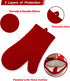Yutat Silicone Oven Mitts, 600 Degree Heat Resistant Gloves with Non-Slip Silicone, Soft Cotton Lining, Waterproof, 1