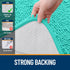 OLANLY Teal Bathroom Rugs 36x24, Extra Soft Absorbent Chenille Bath Mats, Non-Slip, Quick Dry, Machine Washable for
