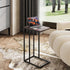 WLIVE Small Side Table, C Shaped End Table for Couch, Sofa and Bed, Tv Tray Table That Slides Under for Living Room