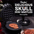 DASH Mini Waffle Maker Machine for Individuals, Paninis, Hash Browns, & Other On the Go Breakfast, Lunch, or Snacks, with Easy to Clean, Non-Stick Sides, Black Skull 4 Inch by DASH