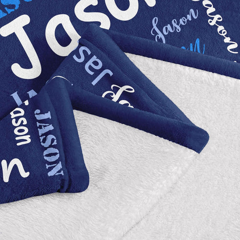 Gudina Personalized Baby Blankets and Throws, Custom Blanket with Name, Personalized Valentines Blanket Gifts for Kids