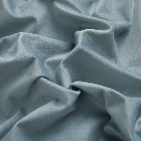 W42 L84 inches, 2 RYB Home Stone Blue Velvet Curtains - Blackout Curtains for Nursery Thermal Insulated Noise Reducing