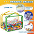 Sanwuta 6 Packs Waterproof Toy Storage Bags, PVC Organizing Bags with Zipper for Board Games, Building Blocks, Puzzles,