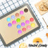 Macaron Silicone Baking Mat, 48 Capacity Almond Muffin Chocolate Chip Cookies (Grey)