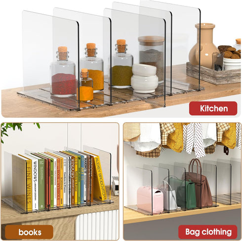 frtzal Purse Organizer for Closet, Adjustable Plastic Handbag Organizers for Closet Organization (2PCS 5 Layers)